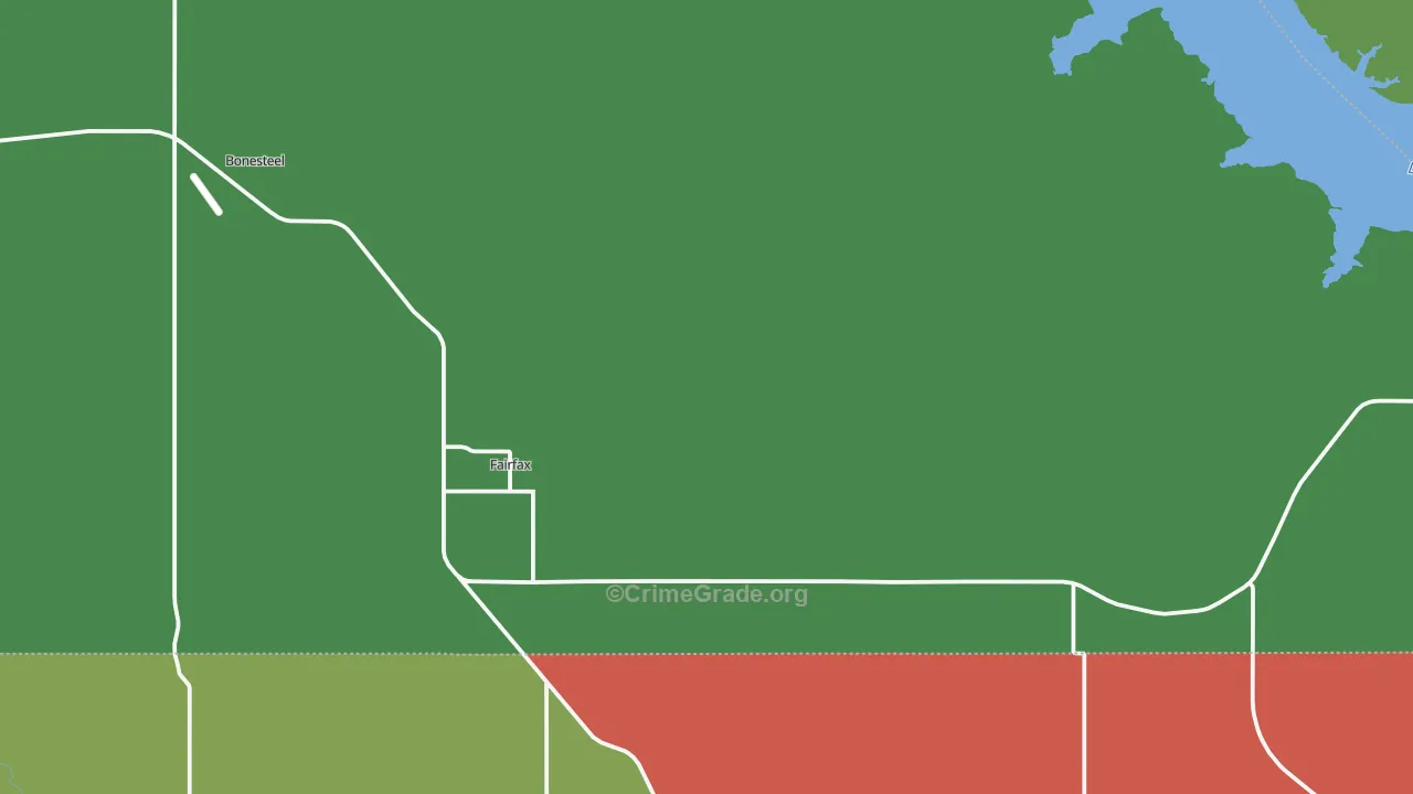 Fairfax, SD Map of Theft Rates