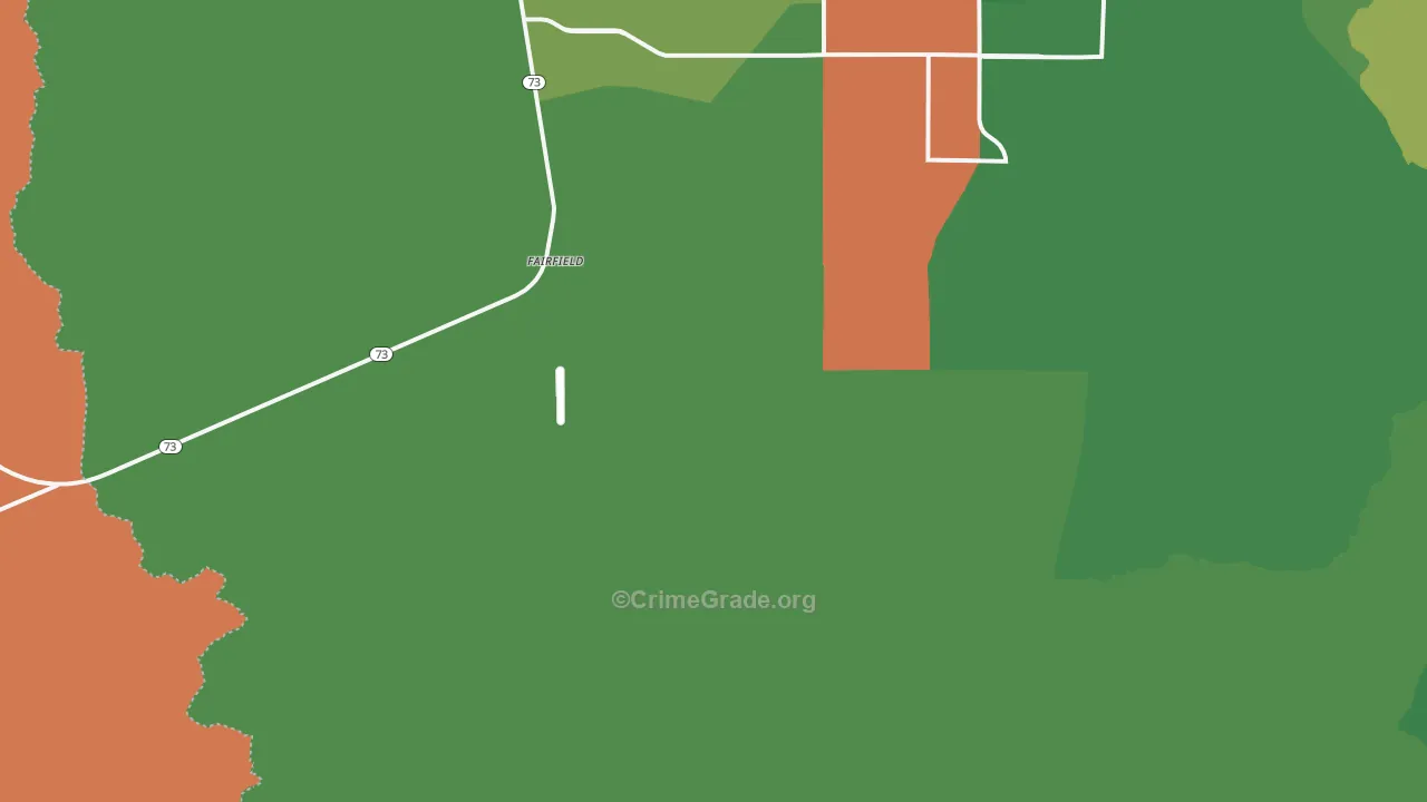 Fairfield, UT Map of Theft Rates