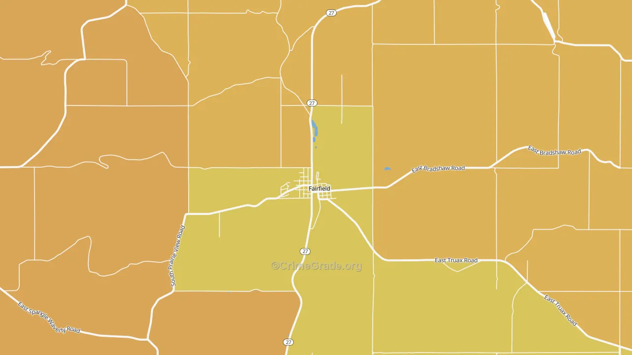 Fairfield, WA Map of Theft Rates