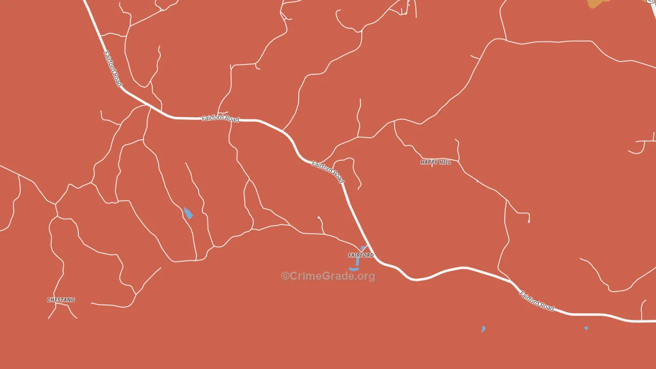 Fairford, AL Map of Theft Rates