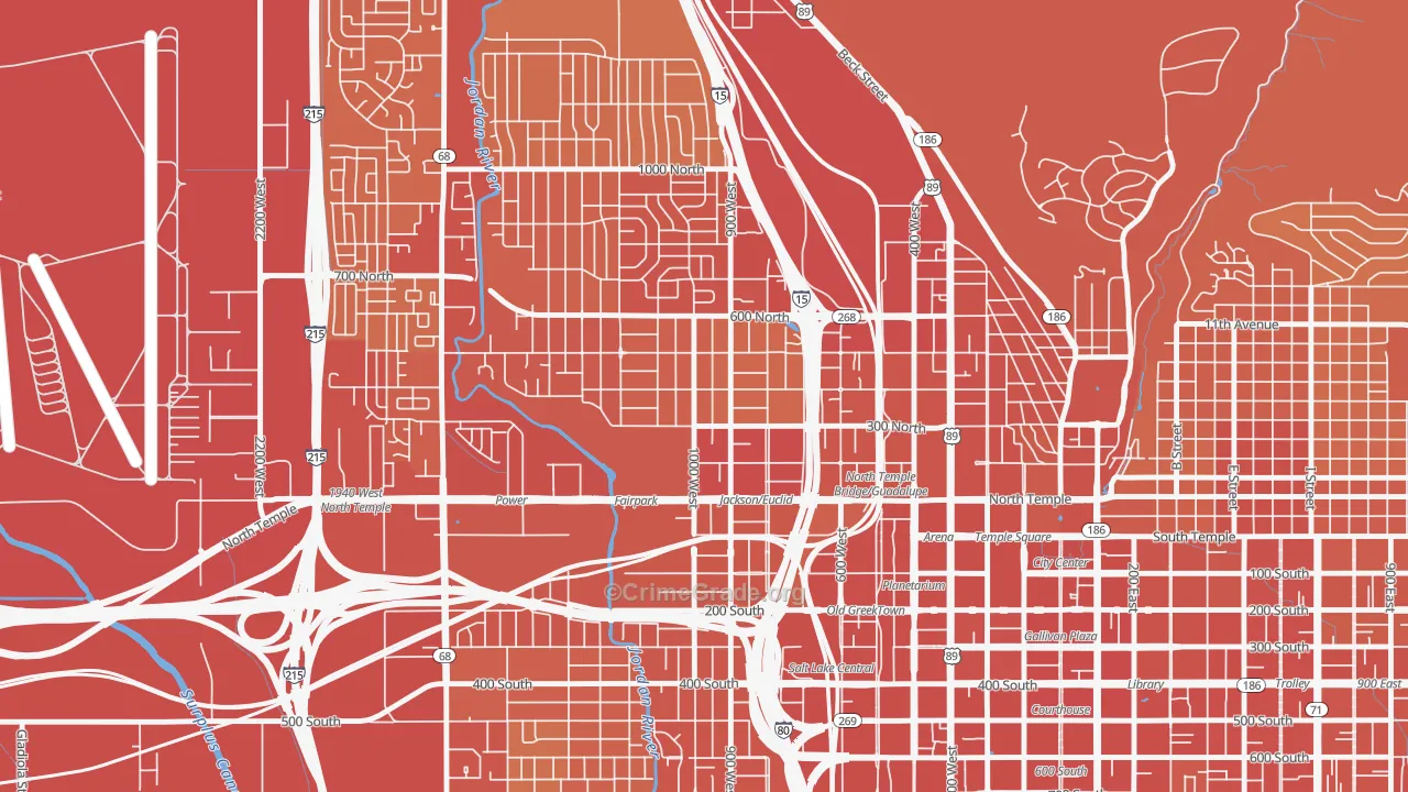 Fairpark, Salt Lake City, UT Map of Theft Rates