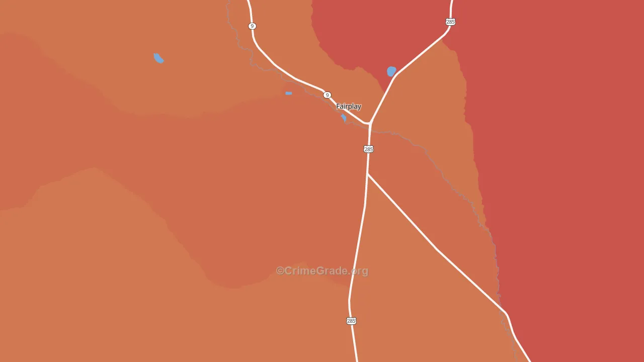 Fairplay, CO Map of Theft Rates