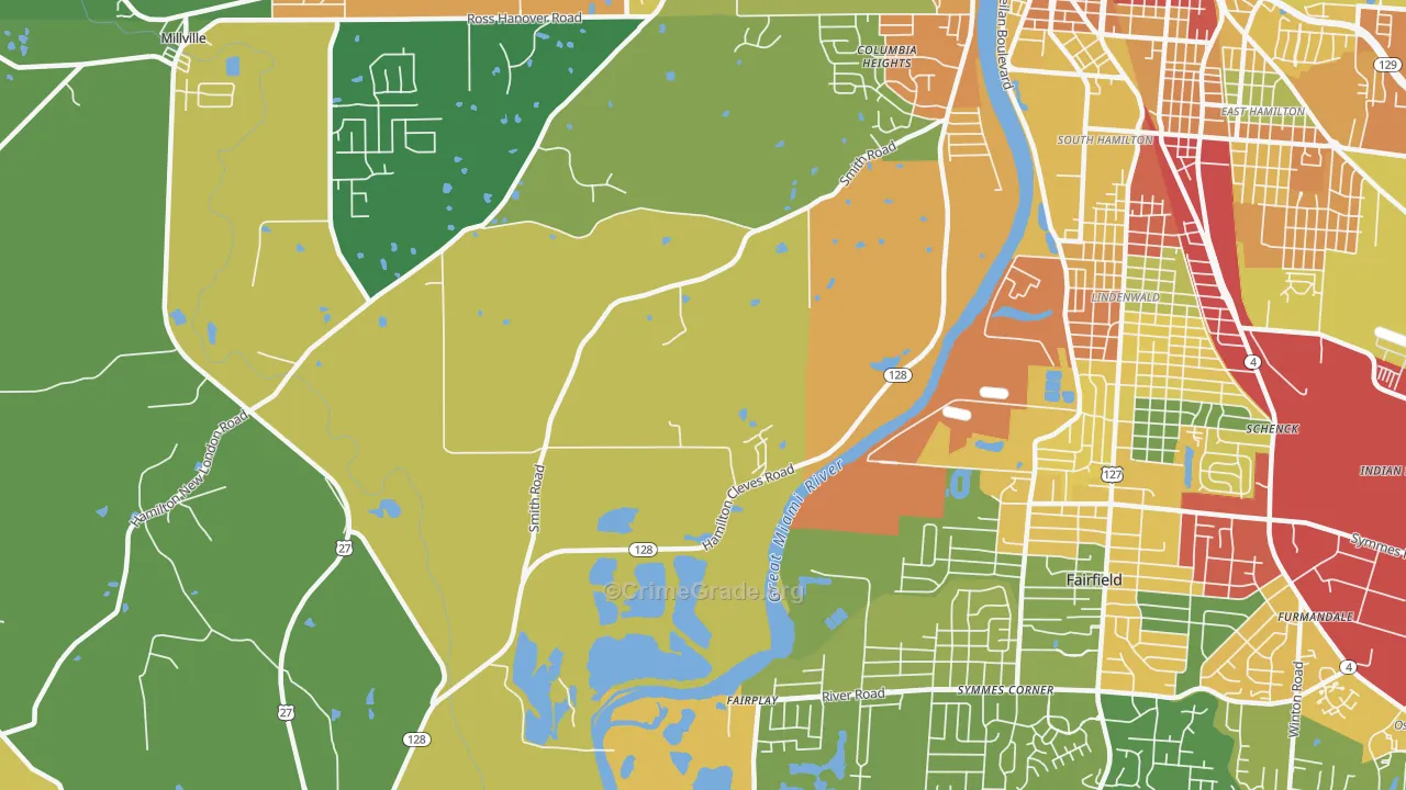 Fairplay, OH Map of Theft Rates