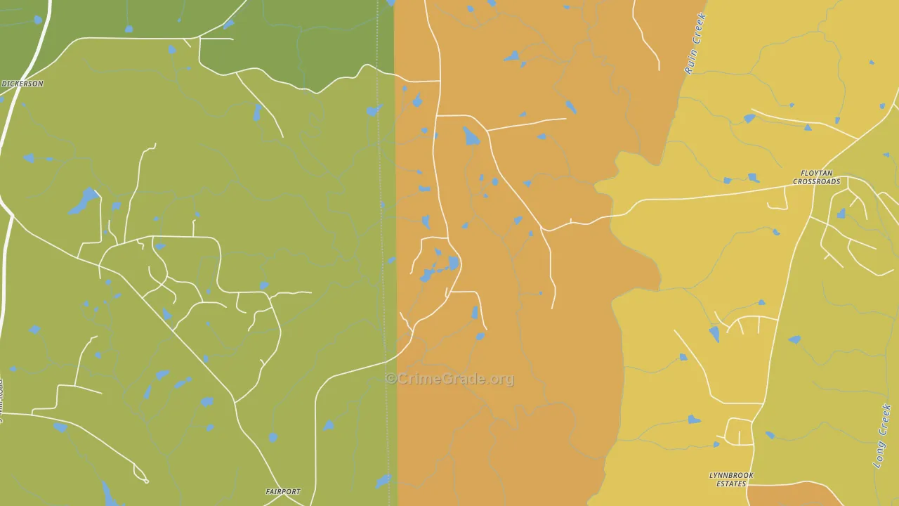 Fairport, NC Map of Theft Rates
