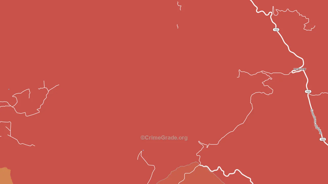 Fairview, CO Map of Theft Rates