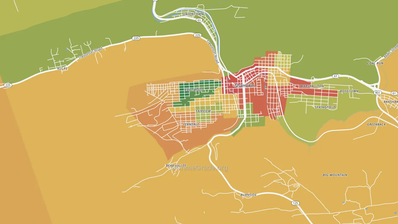 Fairview-Ferndale, PA Map of Theft Rates