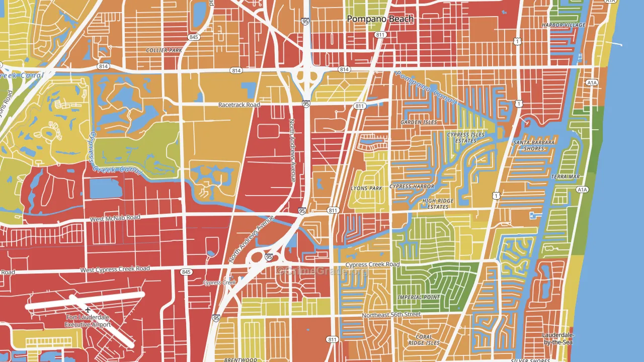Fairview, Pompano Beach, FL Map of Theft Rates