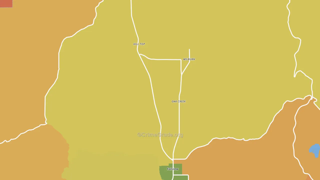 Fairview, UT Map of Theft Rates