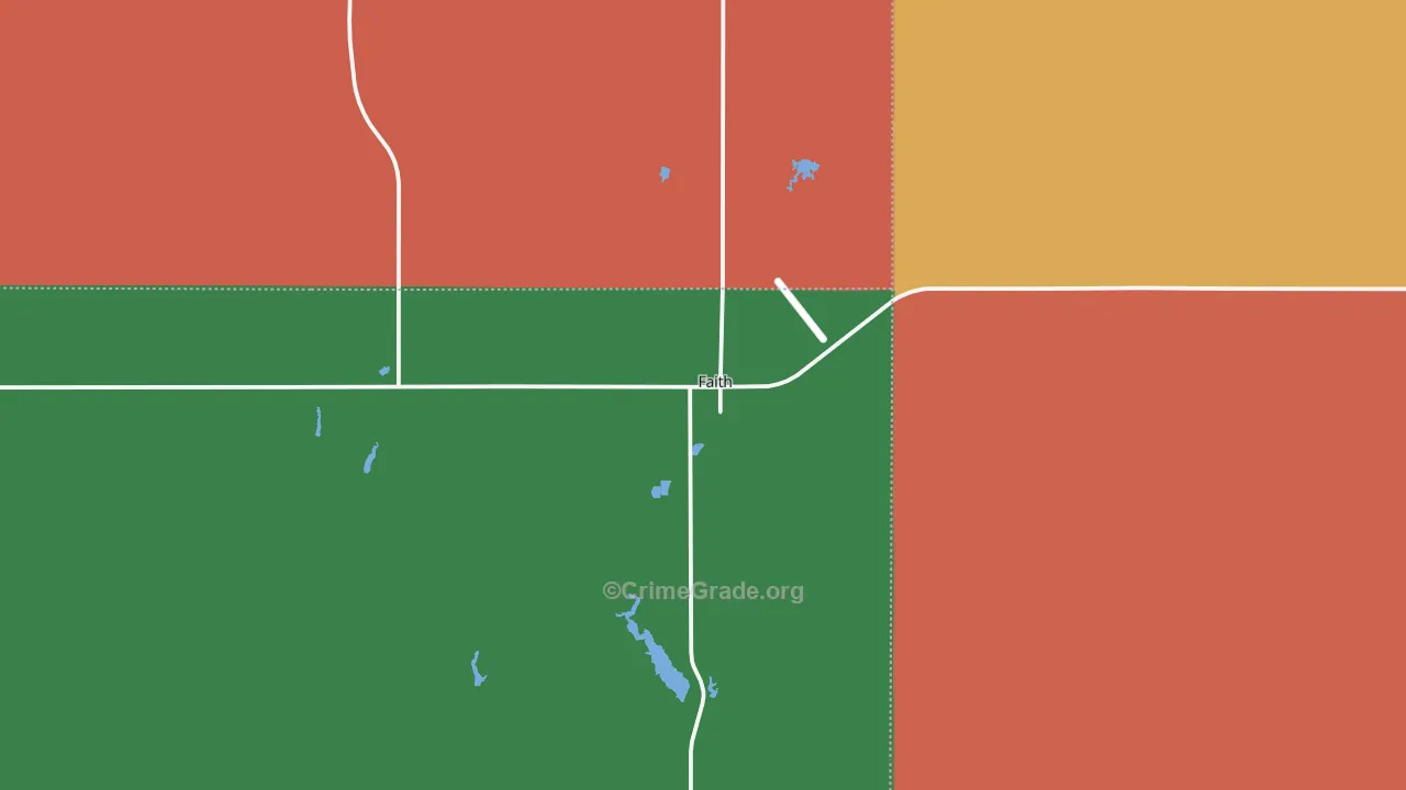 Faith, SD Map of Theft Rates