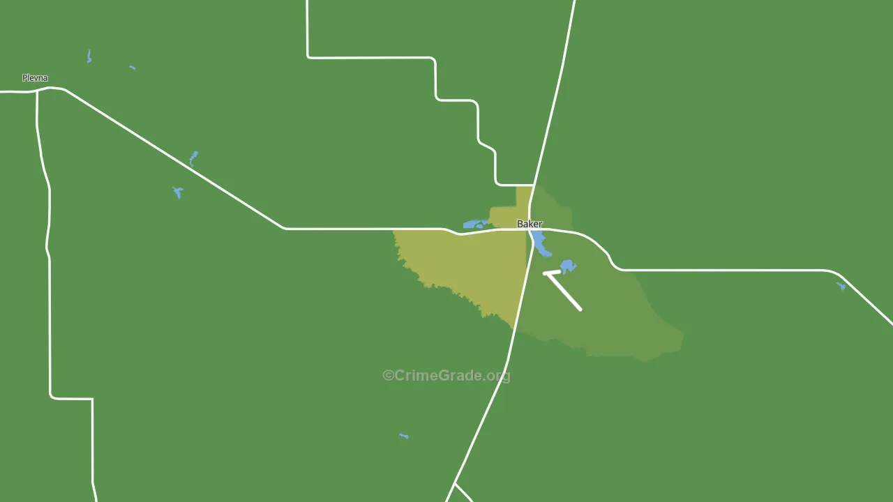Fallon County, MT Map of Theft Rates