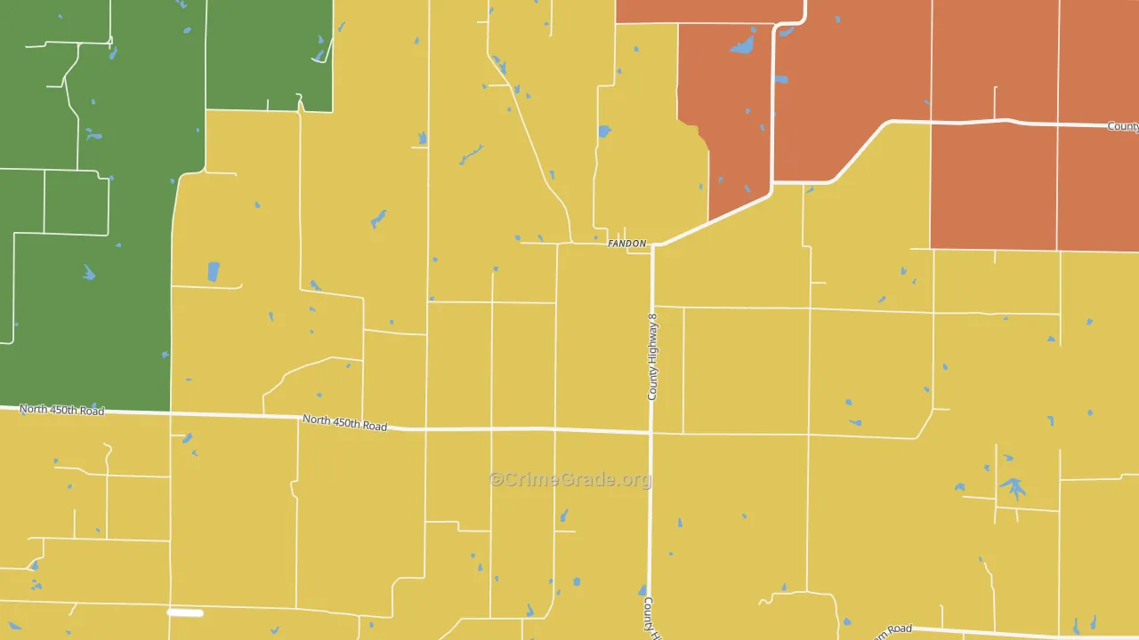 Fandon, IL Map of Theft Rates