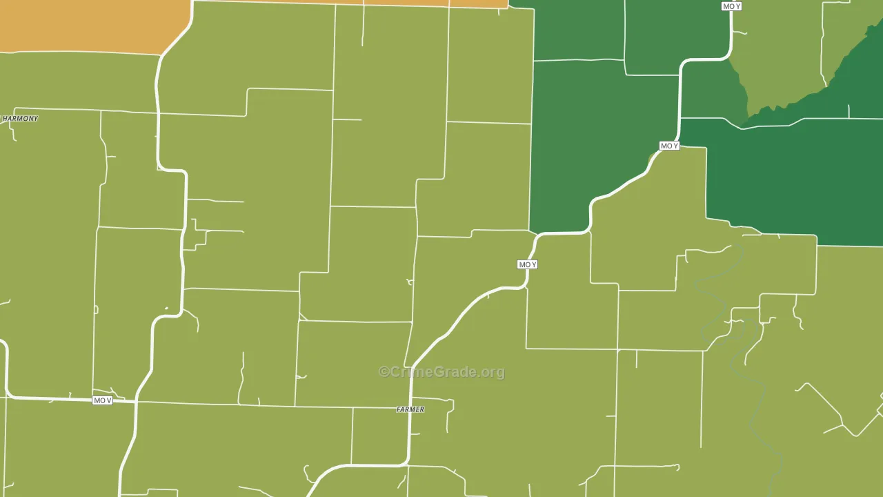 Farmer, MO Map of Theft Rates
