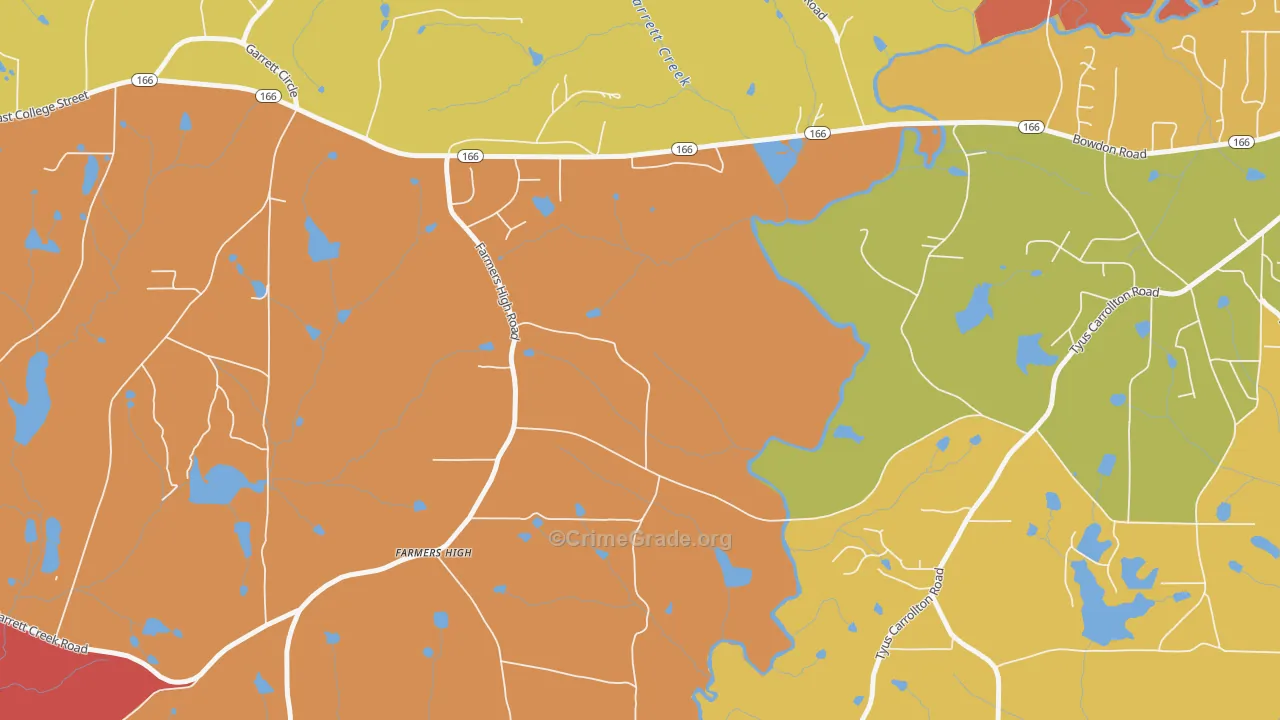 Farmers High, GA Map of Theft Rates