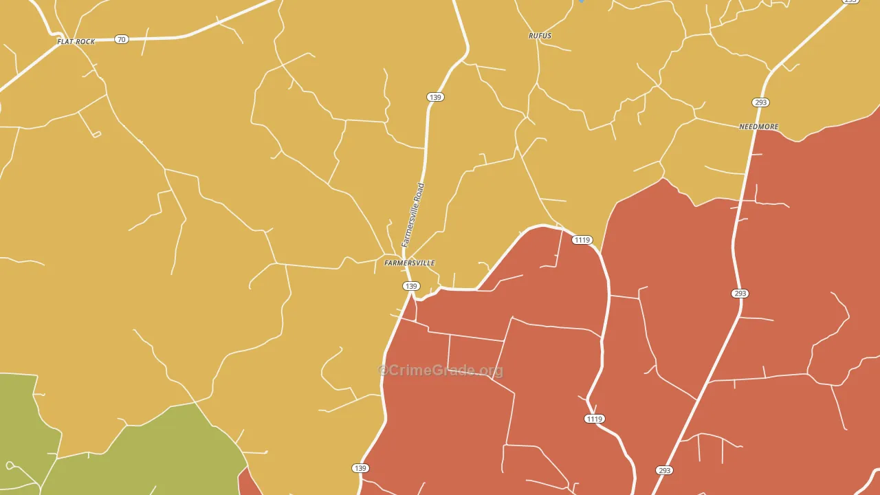 Farmersville, KY Map of Theft Rates