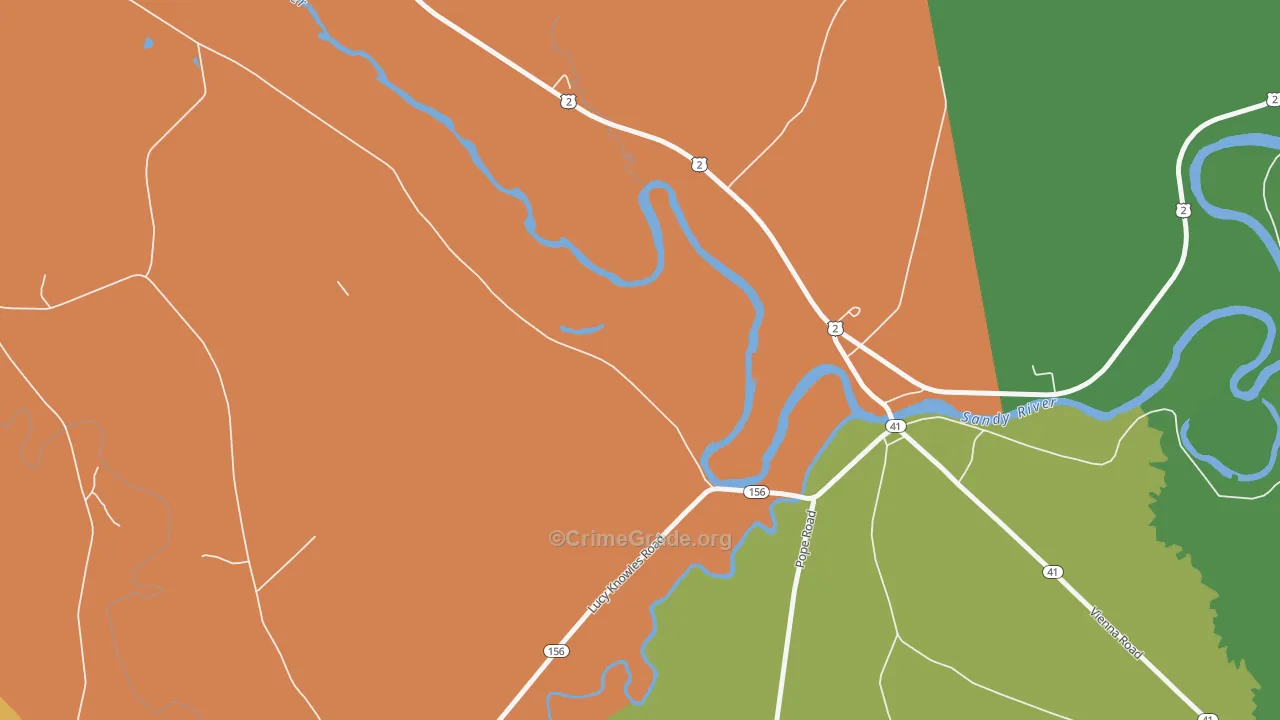 Farmington Falls, ME Map of Theft Rates