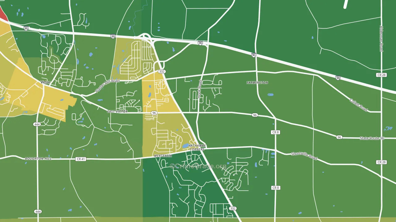 Farmington, NY Map of Theft Rates