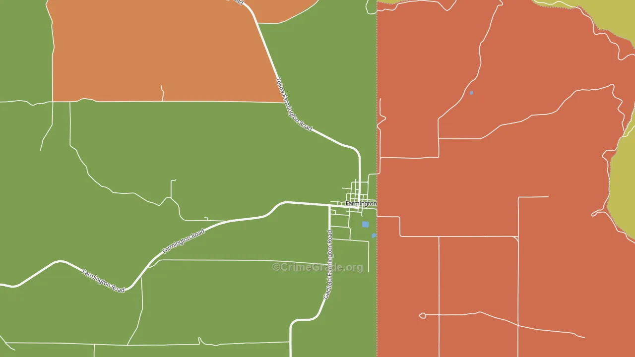 Farmington, WA Map of Theft Rates