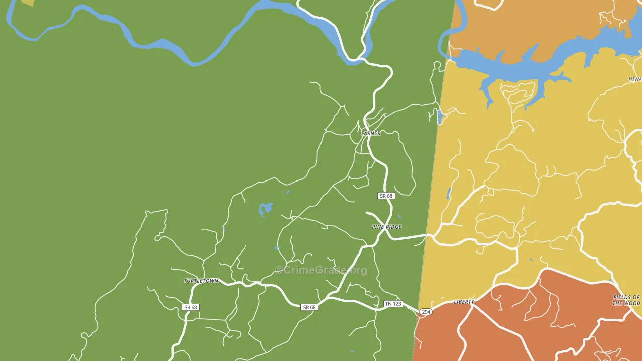 Farner, TN Map of Theft Rates