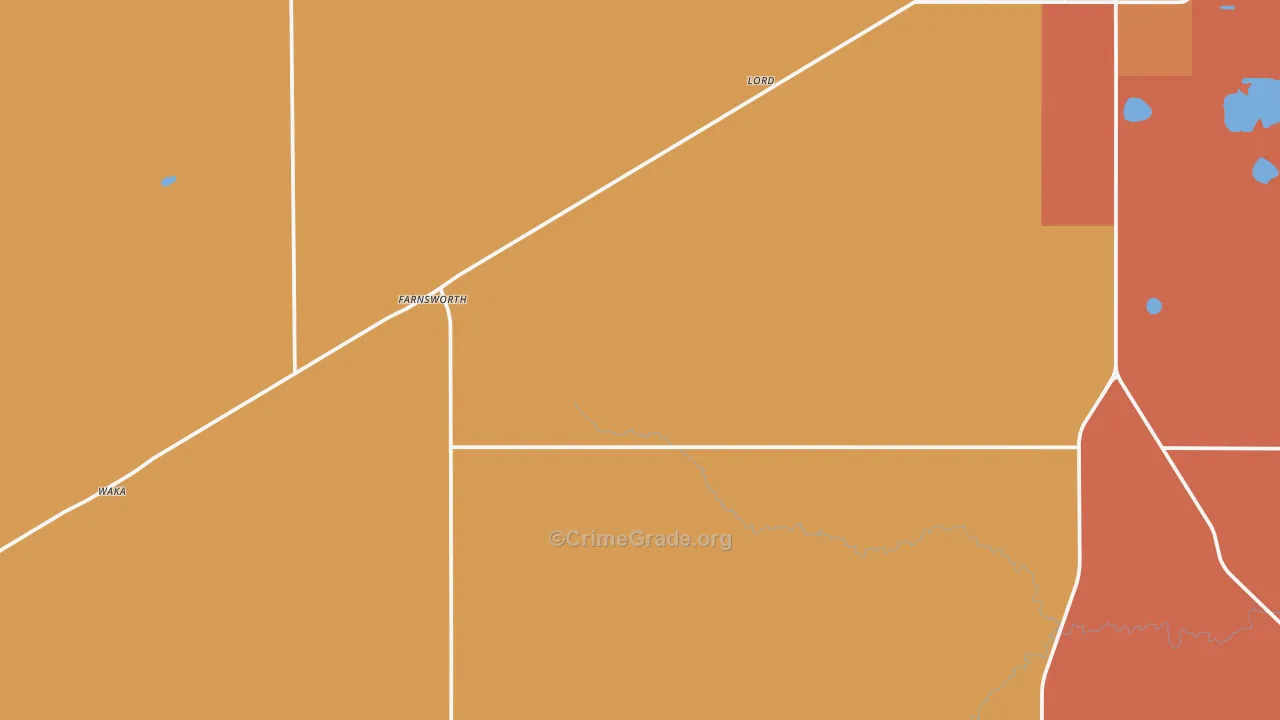 Farnsworth, TX Map of Theft Rates