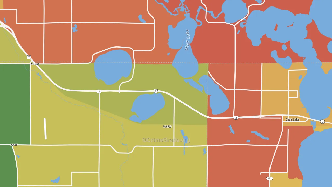 Farris, MN Map of Theft Rates