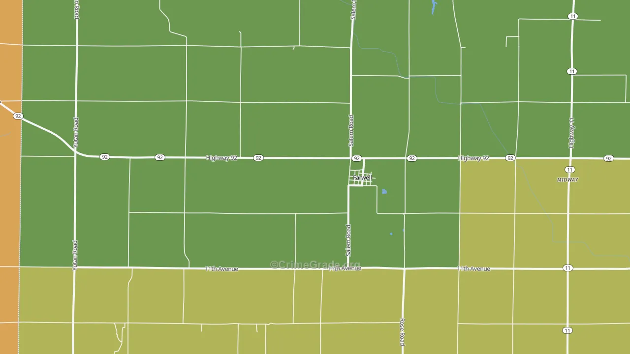 Farwell, NE Map of Theft Rates