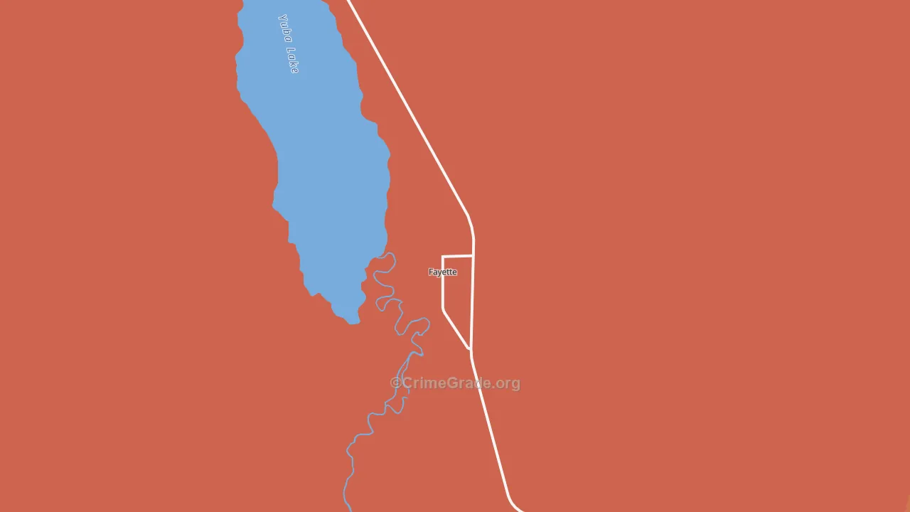 Fayette, UT Map of Theft Rates