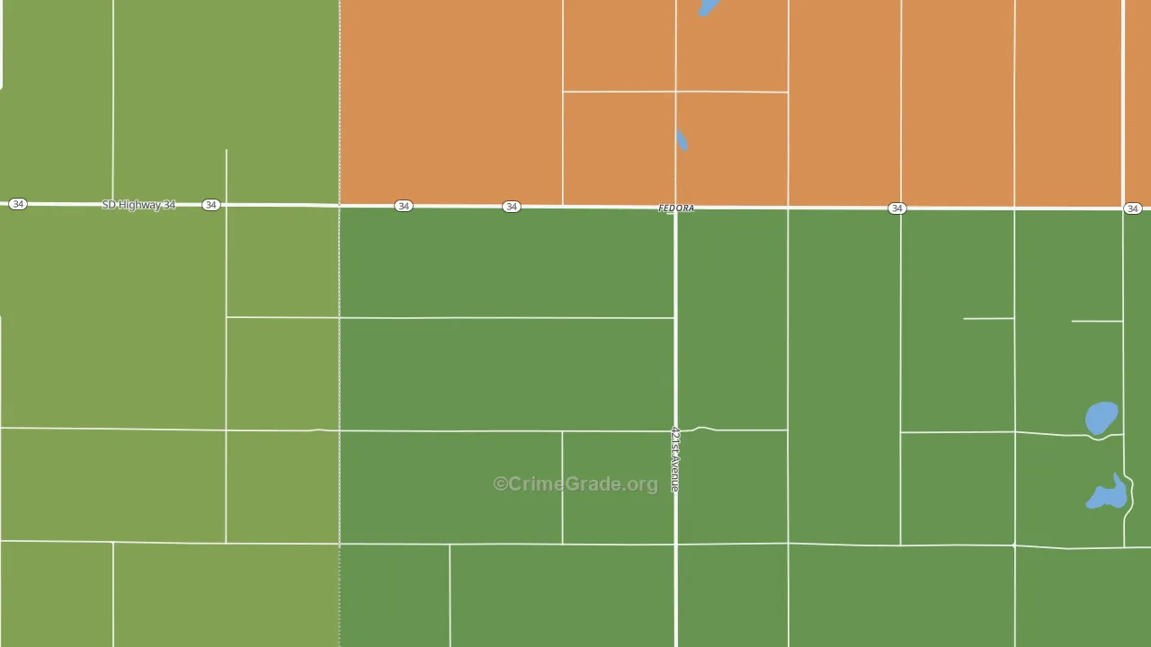 Fedora, SD Map of Theft Rates