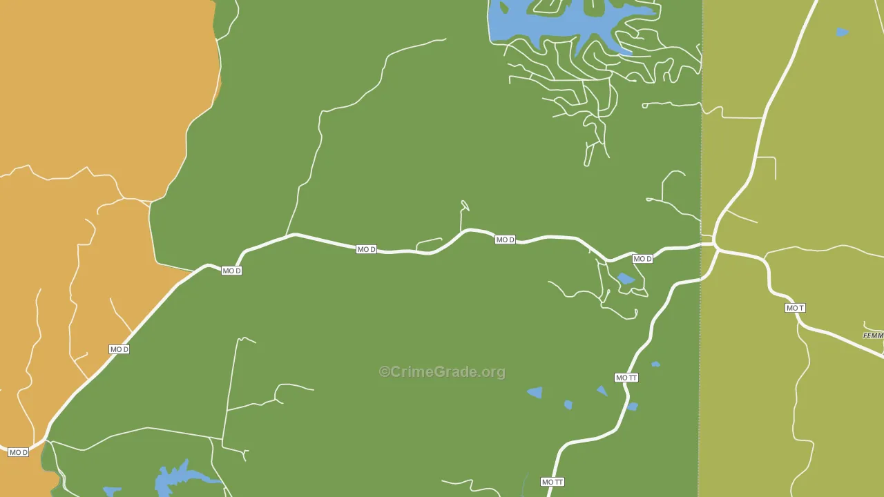 Femme Osage, MO Map of Theft Rates