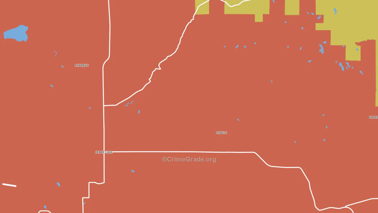 Fence Lake, NM Map of Theft Rates