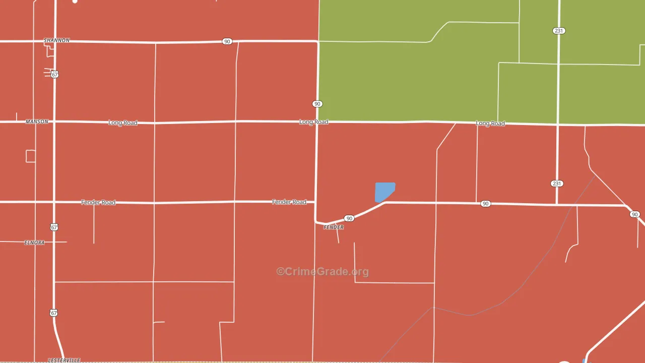 Fender, AR Map of Theft Rates