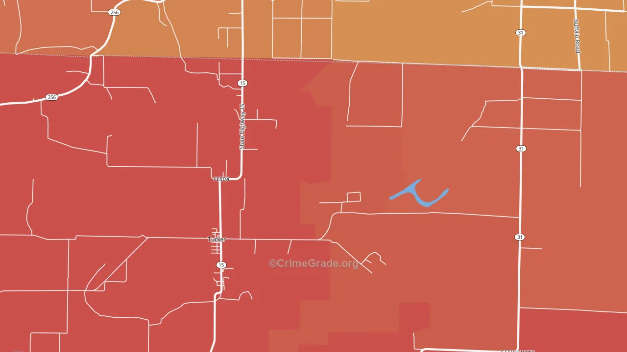 Ferda, AR Map of Theft Rates
