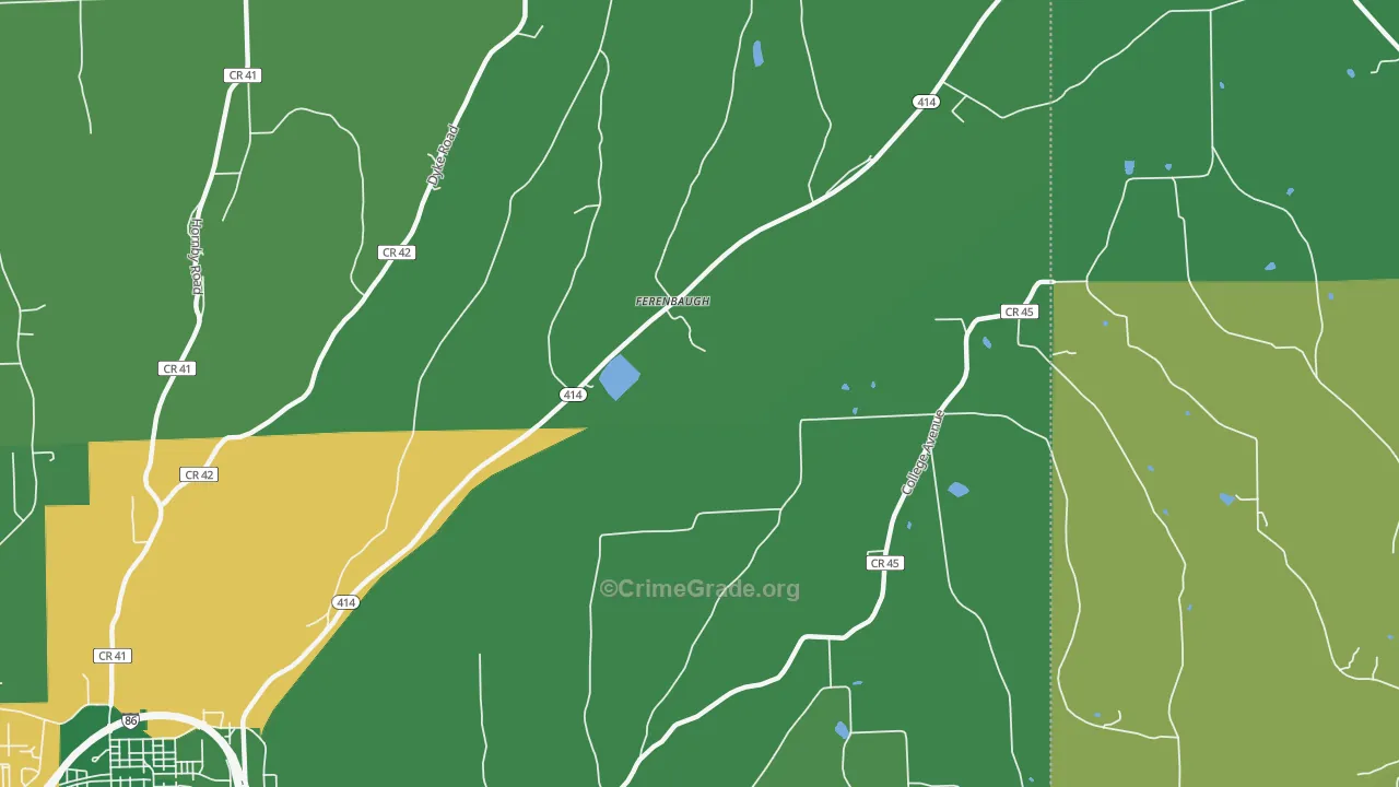 Ferenbaugh, NY Map of Theft Rates