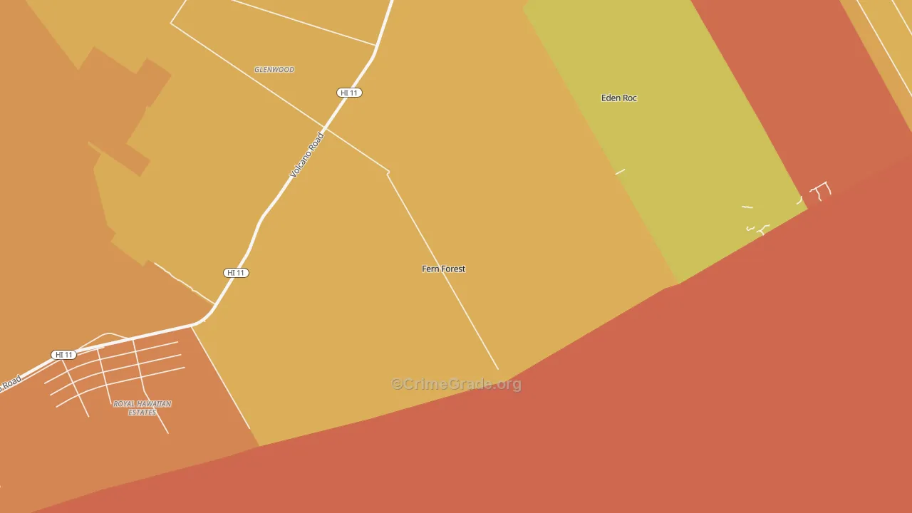 Fern Forest, HI Map of Theft Rates