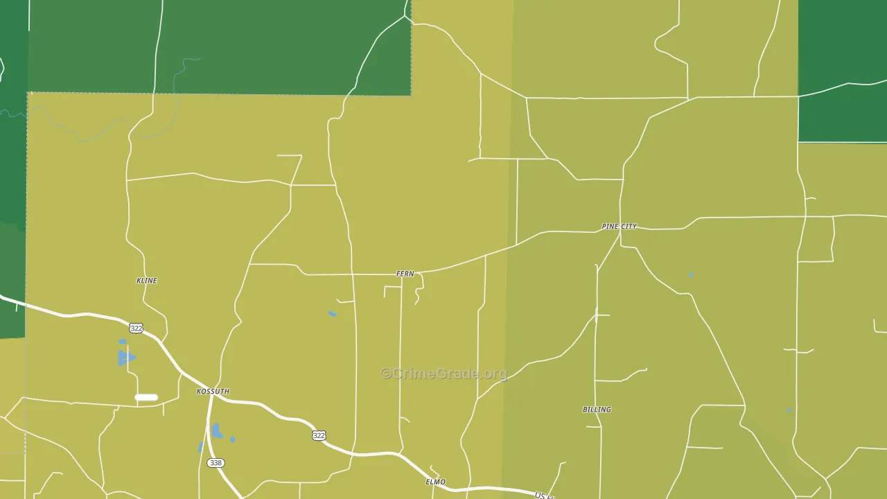 Fern, PA Map of Theft Rates