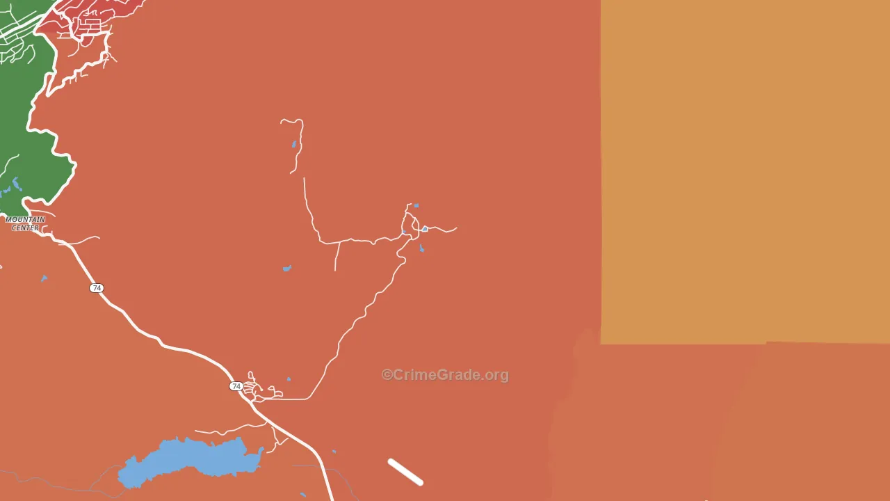 Fern Valley, CA Map of Theft Rates