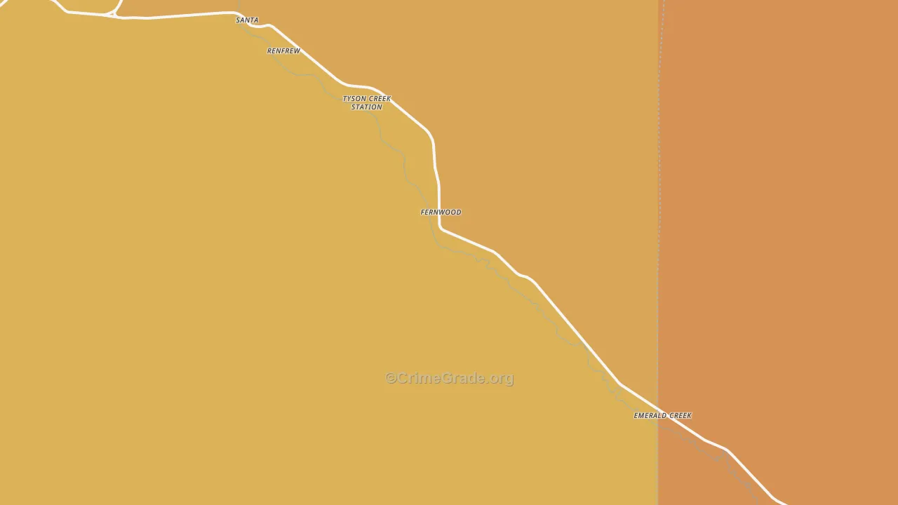Fernwood, ID Map of Theft Rates