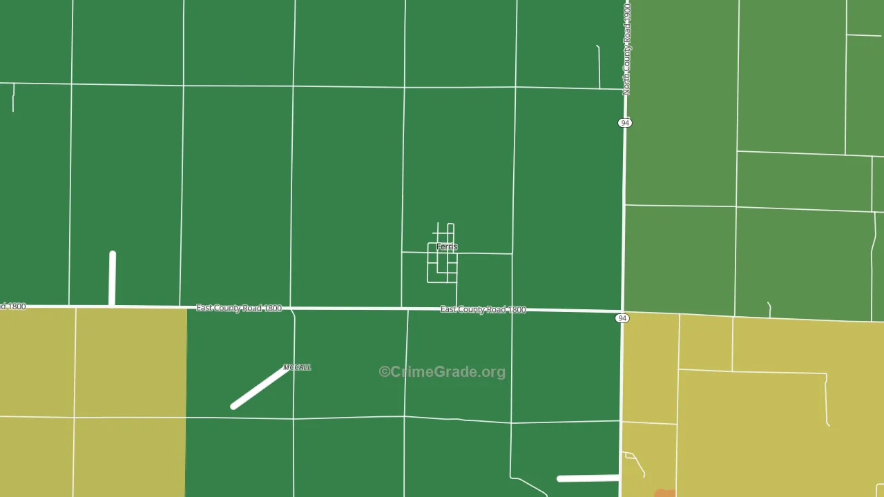 Ferris, IL Map of Theft Rates