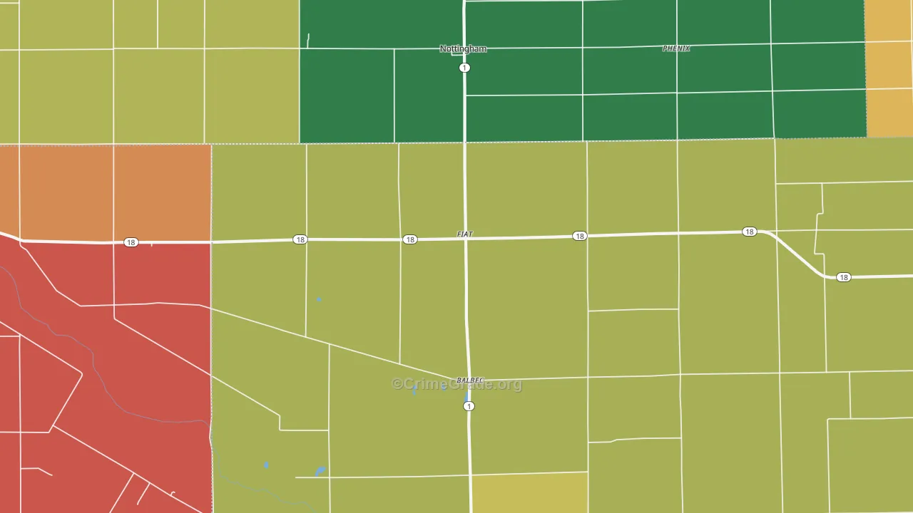 Fiat, IN Map of Theft Rates