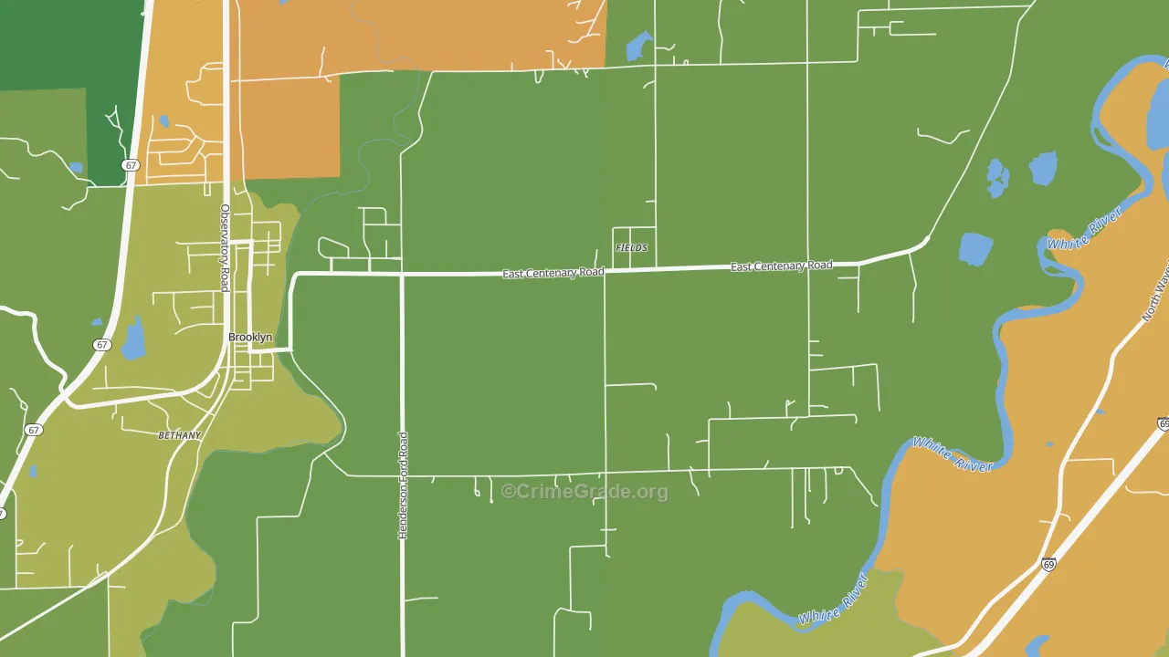 Fields, IN Map of Theft Rates