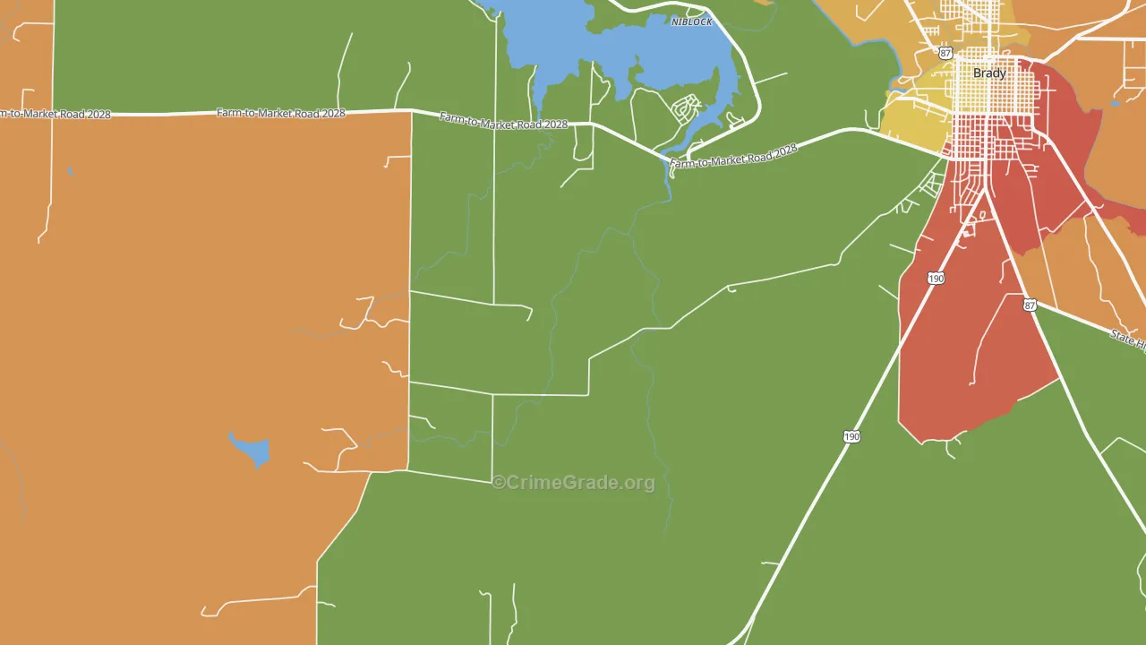 Fife, TX Map of Theft Rates