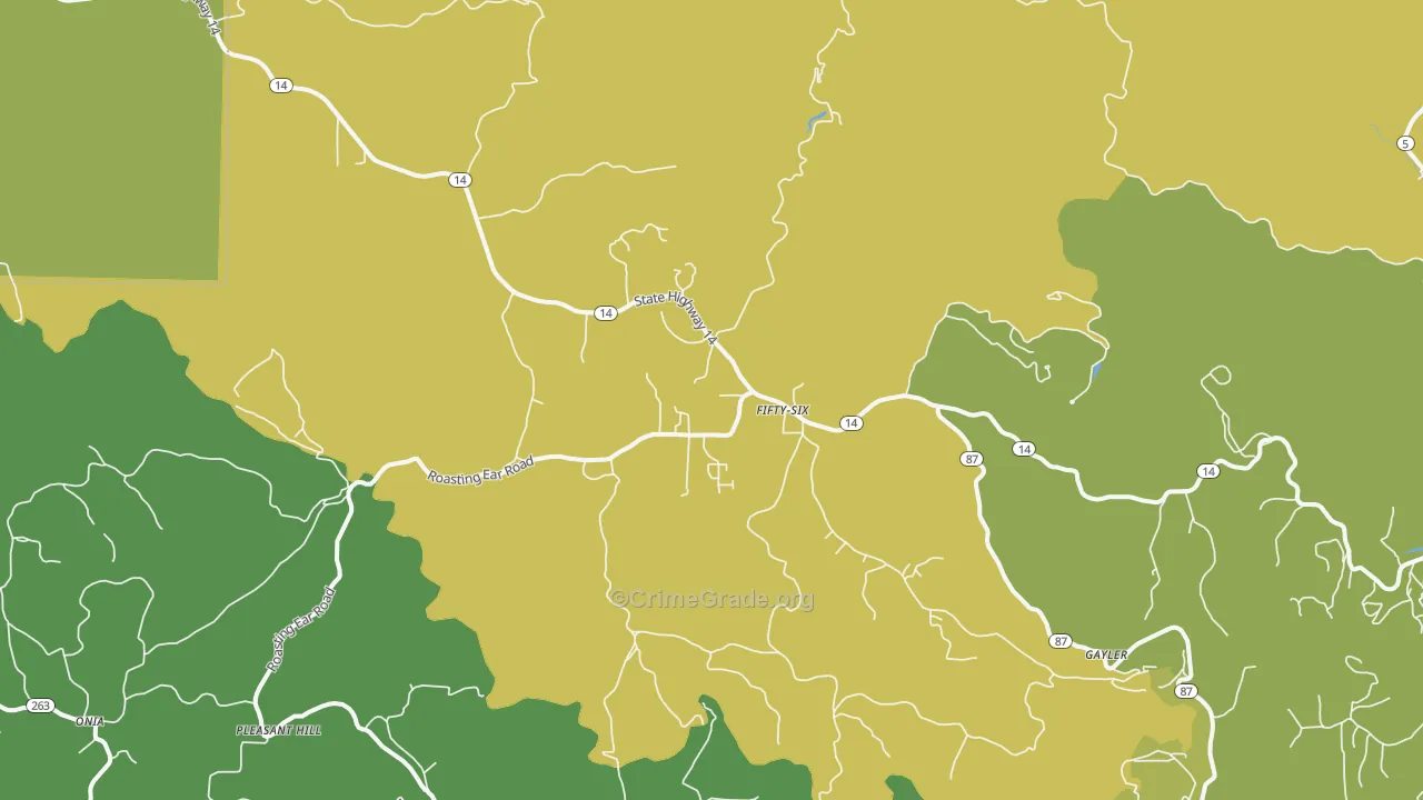 Fifty-Six, AR Map of Theft Rates