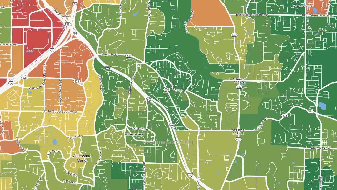 Filbert-Winesap, Bothell West, WA Map of Theft Rates