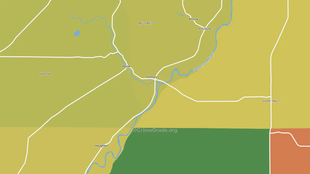 Fillmore, NY Map of Theft Rates