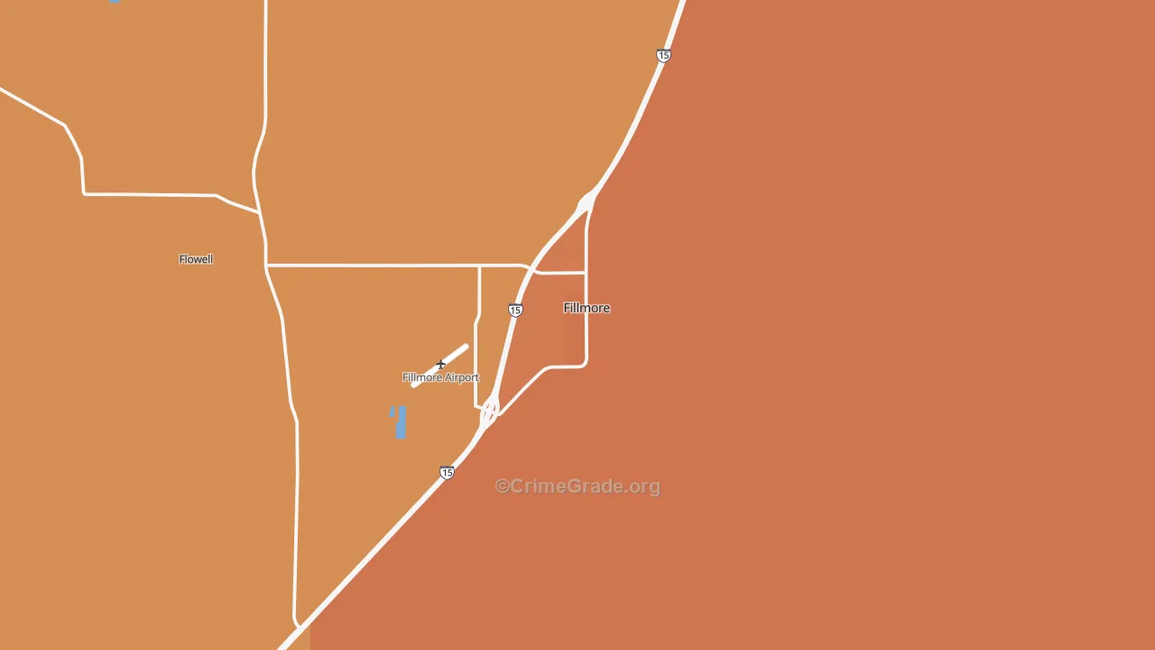 Fillmore, UT Map of Theft Rates