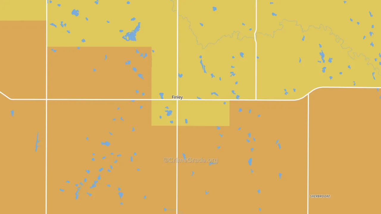 Finley, ND Map of Theft Rates