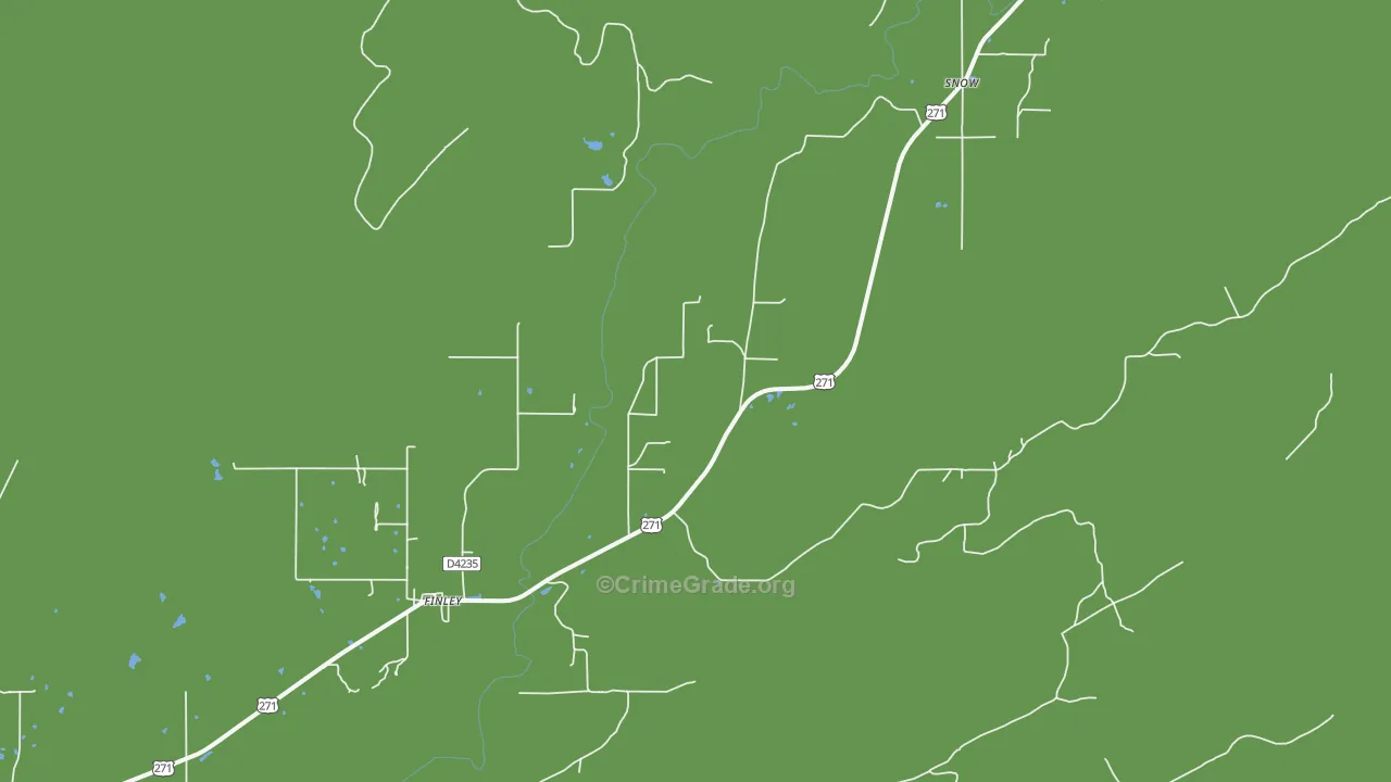 Finley, OK Map of Theft Rates
