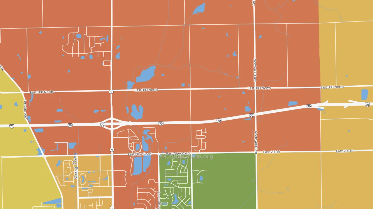 Finly, IN Map of Theft Rates