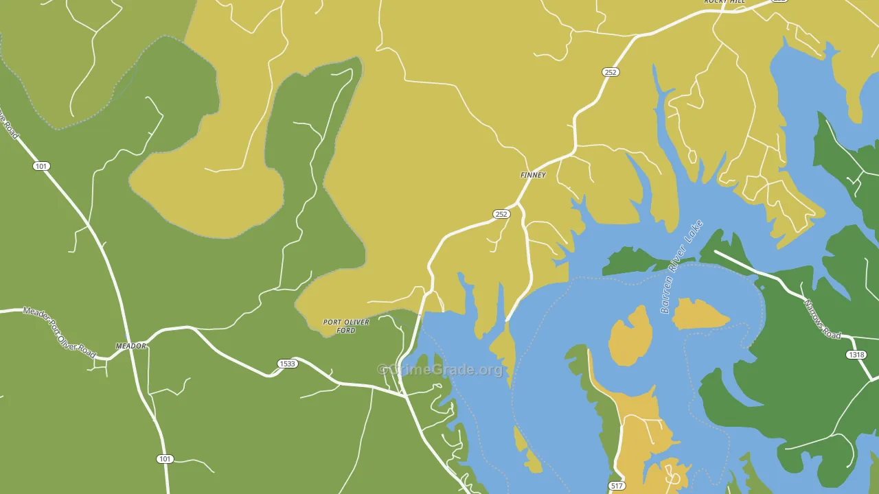 Finney, KY Map of Theft Rates
