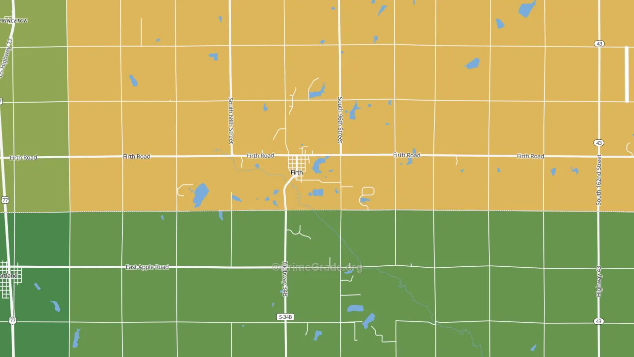 Firth, NE Map of Theft Rates