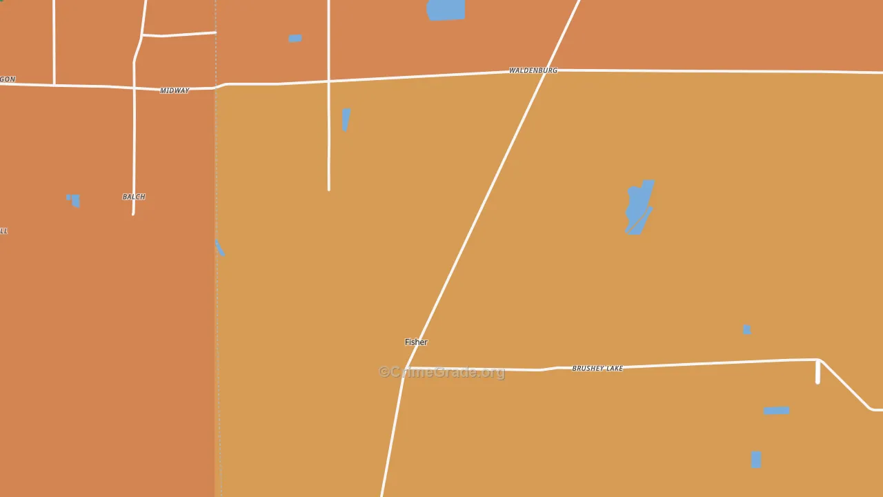 Fisher, AR Map of Theft Rates